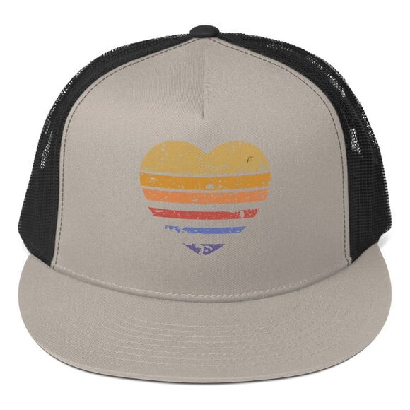 Retro Striped Trucker Hat - Picture 1 of 2